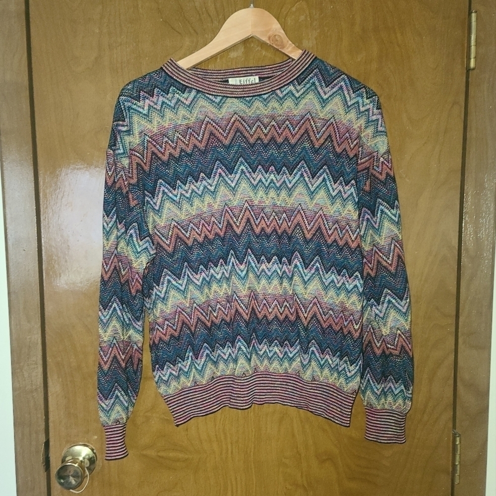 Vintage Eiffel knit wear sz m Multicolor